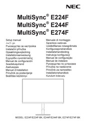 NEC MultiSync E224F-BK Installationsanweisung