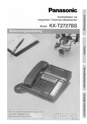 Panasonic KX-T2727BS Bedienungsanleitung