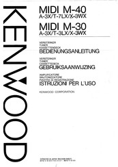 Kenwood MIDI M-40 A-3X Bedienungsanleitung