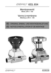 Gemü 654 Original Einbau- Und Montageanleitung