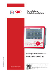 KBR multimess F144-PQ Installationsanleitung