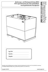 Krampitz Tanksystem KTD 4000 Bedienungs- Und Montageanleitung