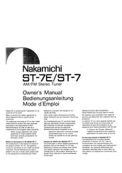 Nakamichi ST-7E Bedienungsanleitung