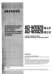 Aiwa AD-WX828HE Bedienungsanleitung
