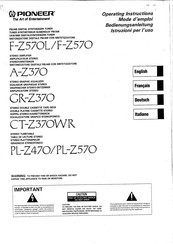 Pioneer CR-Z370 Bedienungsanleitung