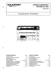 Bosch CS-1000 Kundendienstschrift