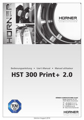 Hürner HST 300 Print+ 2.0 Bedienungsanleitung