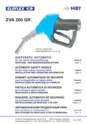 Elaflex ZVA 200 GR Montage- Und Bedienungsanleitung