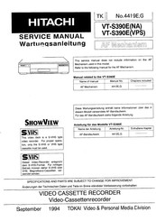 Hitachi VT-S390E Wartungsanleitung