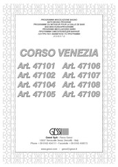 Gessi CORSO VENEZIA 47104 Montageanleitung