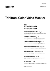 Sony Trinitron PVM-2053MD Gebrauchsanweisung