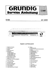 Grundig ST 2000 Serviceanleitung