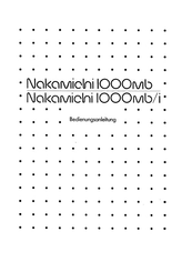 Nakamichi 1000mb Bedienungsanleitung