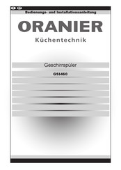 Oranier GSI460 Bedienungs- Und Installationsanleitung