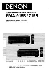 Denon PMA-915R Bedienungsanleitung