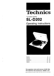 Technics SL-D202 Bedienungsanleitung