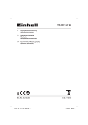 EINHELL TE-CD 18/2 Li Originalbetriebsanleitung
