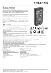 HOGERT HT1E603 Benutzerhandbuch
