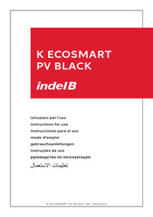 Indel B K60 ECOSMART PV BLACK Gebrauchsanleitungen