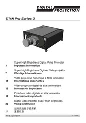 Digital Projection TITAN Pro 3 Serie Wichtige Informationen