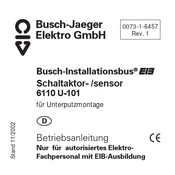 Busch-Jaeger 6110 U-101 Betriebsanleitung
