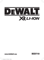 DeWalt DCD710 Bersetzung Der Originalanweisungen
