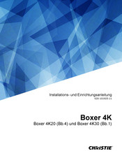 Christie Boxer 4K20 Installations- Und Einrichtungsanleitung