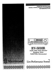Sherwood RV-5010R Betriebsanleitung