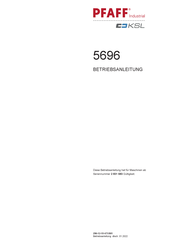 Pfaff Industrial KSL 5696 Betriebsanleitung