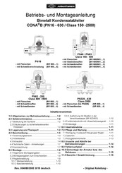 ARI-Armaturen CONA B PN16 Betriebs- Und Montageanleitung