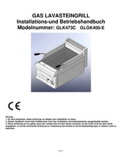 GGMgastro GLGK400-E Betriebshandbuch Und Installationsanleitung