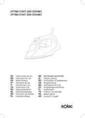 SOLAC OPTIMA START 2400 CERAMIC Gebrauchsanleitung