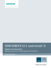 Siemens SIMODRIVE 611 universal E Funktionshandbuch