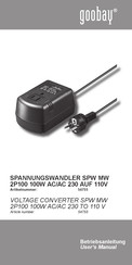 Goobay SPW MW 2P100 Betriebsanleitung