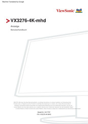 ViewSonic VX3276-4K-mhd Benutzerhandbuch