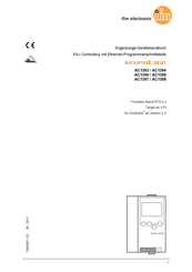 IFM Electronic Ecomat300 AC1357 Ergänzungs-Gerätehandbuch