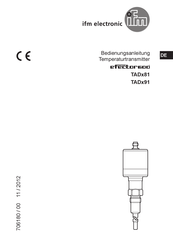 IFM Electronic Efector600 TAD 91 Serie Bedienungsanleitung