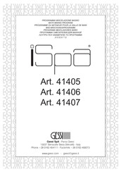 Gessi iSpa 41407 Bedienungsanleitung