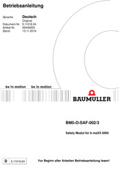 Baumuller BM5-O-SAF-002 Betriebsanleitung