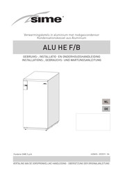 Sime ALU HE 200 Installations-, Gebrauchs- Und Wartungsanleitung