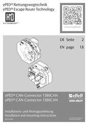 Assa abloy eff eff ePED 1386CAN Handbücher | ManualsLib