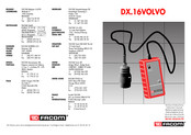 Facom DX.16VOLVO Bedienungsanleitung