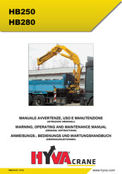 HYVA HB250 Anweisungs- Bedienungs Und Wartungshandbuch