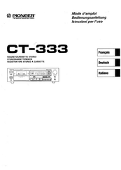 Pioneer CT-333 Bedienungsanleitung