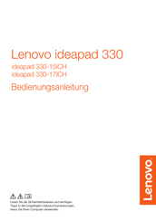 Lenovo ideapad 330-15ICH Bedienungsanleitung