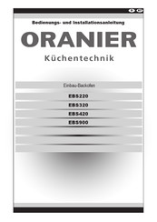 Oranier EBS320 Bedienungs- Und Installationsanleitung