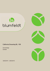Blumfeldt California Dreaming BL / GR Bedienungsanleitung