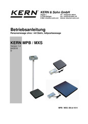 KERN&SOHN MXS Serie Betriebsanleitung