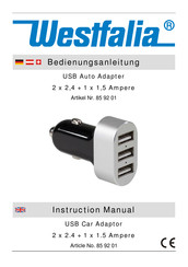Westfalia 85 92 01 Bedienungsanleitung