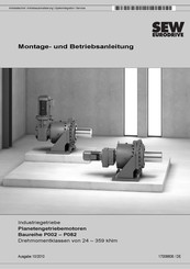 SEW-Eurodrive P.082 Montage- Und Betriebsanleitung